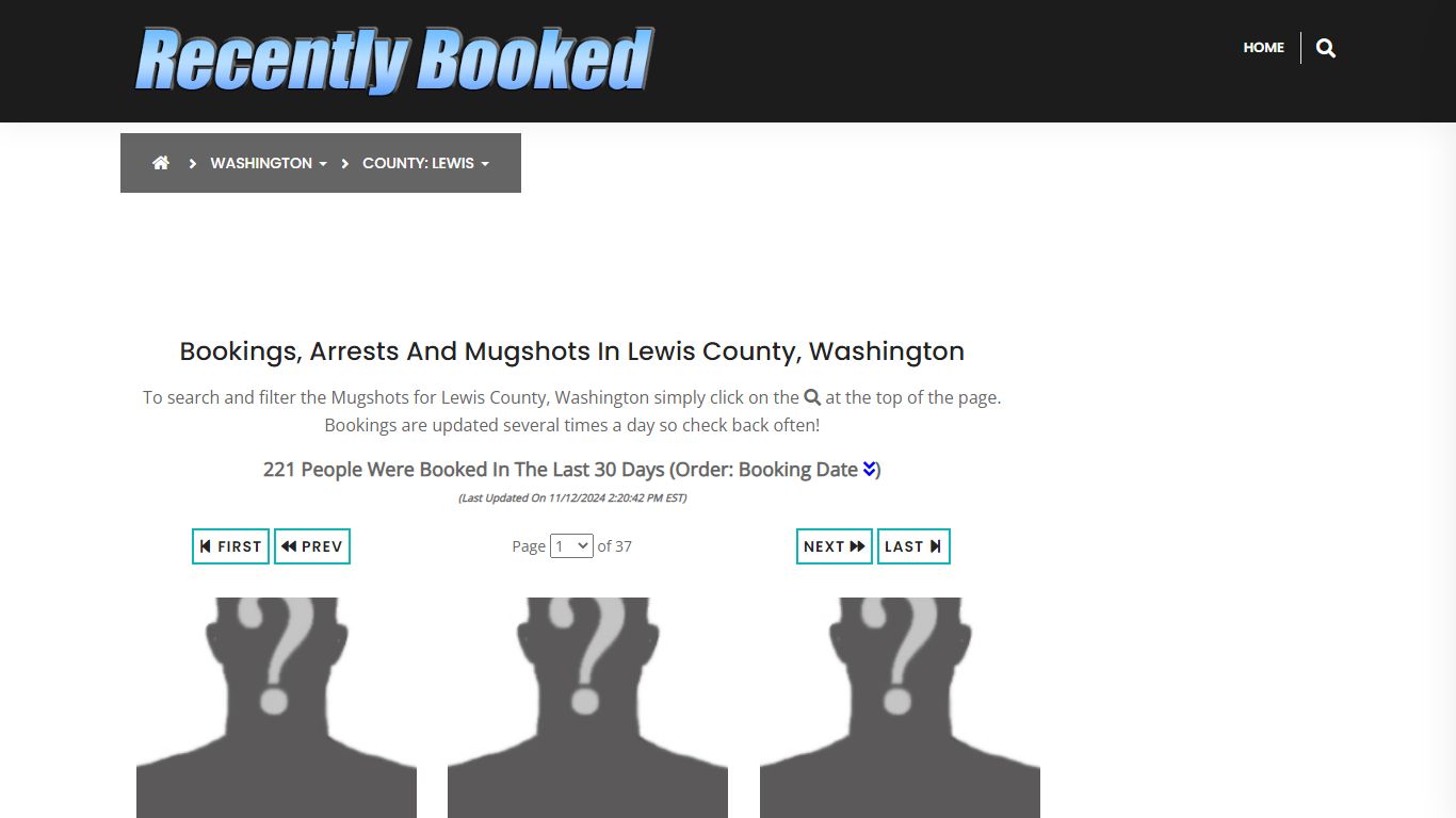 Bookings, Arrests and Mugshots in Lewis County, Washington