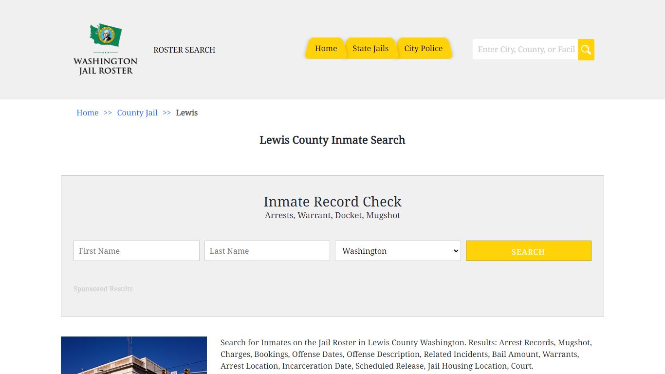 Lewis County Inmate Search - Jail Roster Search